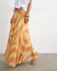 Topshop Topshop sheer full circle chiffon midi skirt in orange abstract print - 4