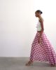 Topshop Topshop sheer full circle chiffon skirt in pink plaid - 1