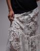 Topshop Topshop sheer lace maxi in ivory-White - 2