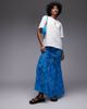 Topshop Topshop sheer lace maxi in teal-Blue - 1