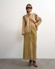 Topshop Topshop sheer maxi skirt in khaki-Green - 1