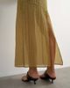 Topshop Topshop sheer maxi skirt in khaki-Green - 4
