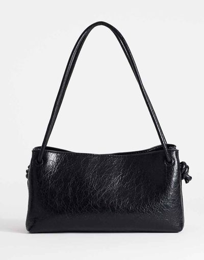 Topshop Topshop Shelby medium flat bowler in black