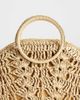 Topshop Topshop Shelly medium weave shell small grab bag in natural-Neutral - 3