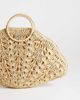 Topshop Topshop Shelly medium weave shell small grab bag in natural-Neutral - 4