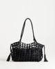 Topshop Topshop Shia medium woven shoulder bag in black - 1