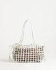 Topshop Topshop Shia medium woven shoulder bag in off white-Neutral - 1