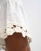 Topshop Topshop shirred detailing tap shorts in ecru-White - 2