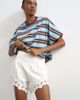 Topshop Topshop shirred detailing tap shorts in ecru-White - 3