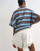 Topshop Topshop shirred detailing tap shorts in ecru-White - 4