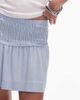 Topshop Topshop shirred linen mini skirt in light blue - 4