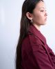 Topshop Topshop short 90s trench coat in burgundy-Neutral - 3