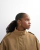 Topshop Topshop short cotton belted bomber jacket in tan-Brown - 3