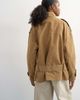 Topshop Topshop short cotton belted bomber jacket in tan-Brown - 4