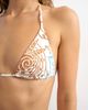 Topshop Topshop Sicily triangle bikini top in shell print-White - 4