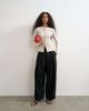 Topshop Topshop side buckle wide leg jeans in black - 1