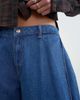 Topshop Topshop side pleat cocoon jean in rich blue - 4
