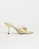 Topshop Topshop Simba strappy high heel mule sandals in gold - 1