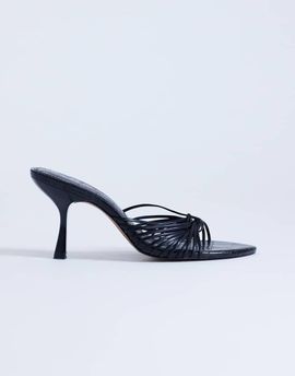 Topshop Topshop Simba strappy mule high sandals in black