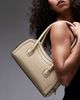 Topshop Topshop Simba structured shoulder bag in buttermilk croc-Yellow - 1