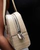 Topshop Topshop Simba structured shoulder bag in buttermilk croc-Yellow - 2