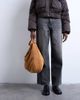 Topshop Topshop Siobhan real suede leather shoulder bag in tan-Neutral - 3