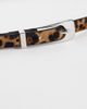 Topshop Topshop skinny hair on real leather belt in leopard print-Brown - 3