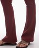 Topshop Topshop skinny rib flare in burgundy-Red - 3