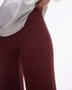 Topshop Topshop skinny rib flare in burgundy-Red - 4