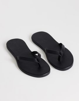 Topshop Topshop Sky real leather toe thong sandals in black
