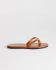 Topshop Topshop Sky real leather toe thong sandals in tan-Yellow - 2