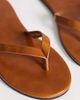 Topshop Topshop Sky real leather toe thong sandals in tan-Yellow - 3