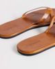 Topshop Topshop Sky real leather toe thong sandals in tan-Yellow - 4