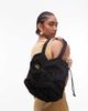 Topshop Topshop Skyla crochet shoulder bag in black - 2