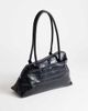 Topshop Topshop Skyler large angular shoulder bag in black croc - 2
