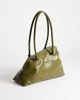 Topshop Topshop Skyler large angular shoulder bag in green - 3