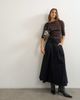 Topshop Topshop slash neck curve hem top in chocolate-Brown - 3