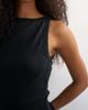 Topshop Topshop slash neck racer tank top in washed black - 3