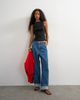 Topshop Topshop slash neck racer tank top in washed black - 4