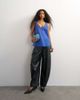 Topshop Topshop sleeveless organza scoop tank top in cobalt blue - 3