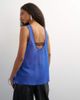 Topshop Topshop sleeveless organza scoop tank top in cobalt blue - 4