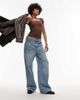 Topshop TOPSHOP slinky cap sleeve top in chocolate brown - 2