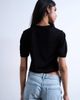 Topshop Topshop slinky knit v-neck top in black-Red - 4