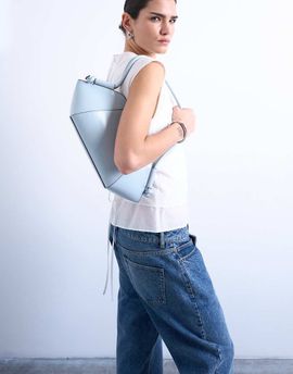 Topshop Topshop Sofia medium shoulder bag in blue