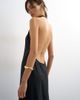Topshop Topshop soft touch cupro halter neck low back maxi dress in washed black - 3
