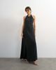 Topshop Topshop soft touch cupro halter neck low back maxi dress in washed black - 4