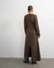 Topshop Topshop soft touch drop armhole maxi dress in chocolate with ecru contrast topstitching-Brown - 4