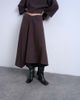 Topshop Topshop soft touch hanky hem asymmetric skirt in chocolate - part of a set-Brown - 2