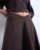 Topshop Topshop soft touch hanky hem asymmetric skirt in chocolate - part of a set-Brown - 4