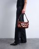 Topshop Topshop Sol shoulder sequin bag with leather handle in rust-Orange - 1